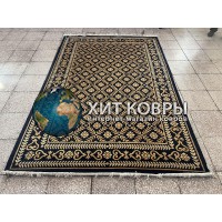 Китайский шерстяной ковер 0054002 Черный-золотой